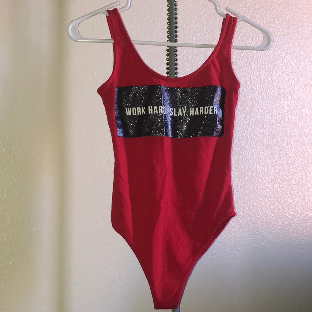 💙3 for $12 Work Hard Slay Harder Bodysuit